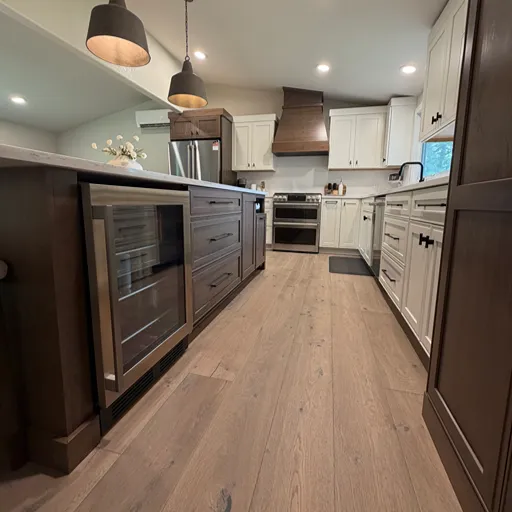 Residential kitchen floor installation in Grand Forks 